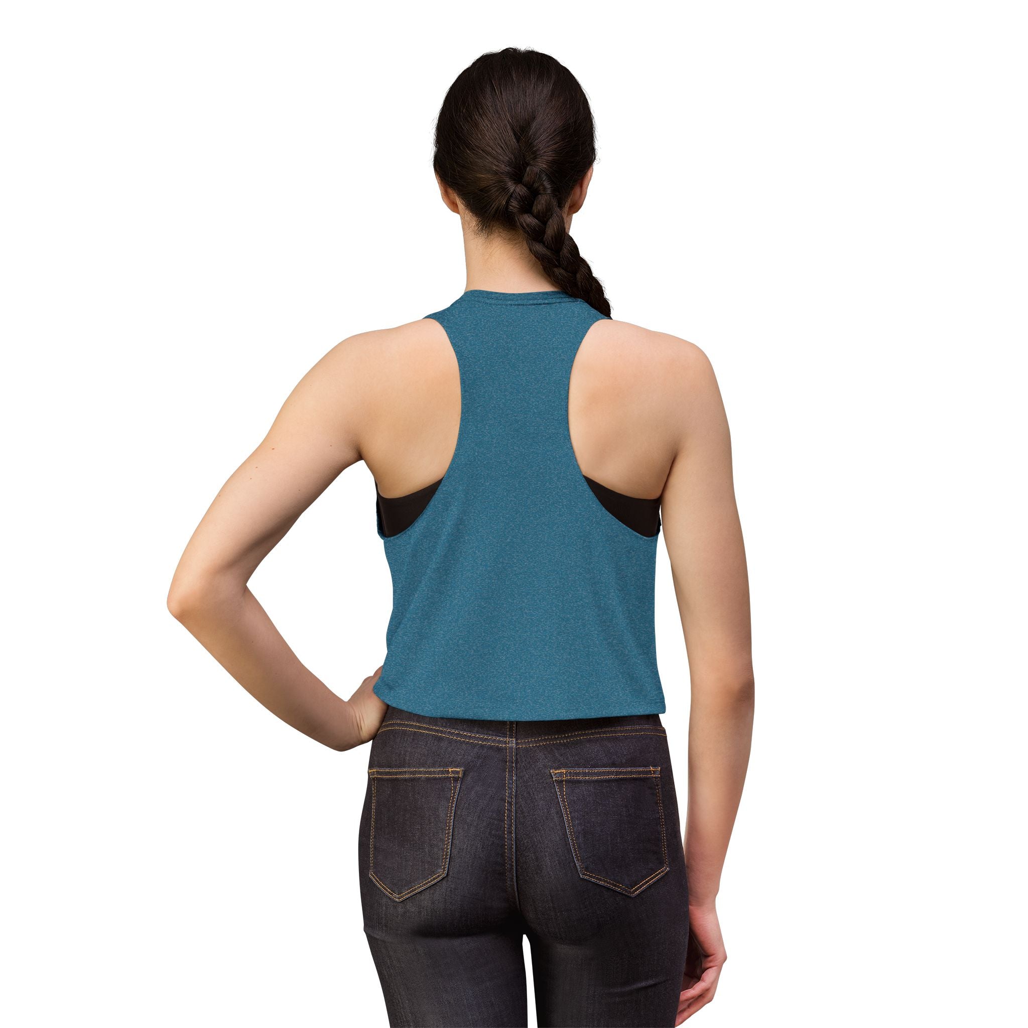 Momma's Fuel Lifting Club Crop Top — Women's Fitness Tank, "Train. Fail. Repeat."