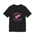 Momma's Fuel Lifting Club T-Shirt — Pink Weightlifting Mom Fitness Tee