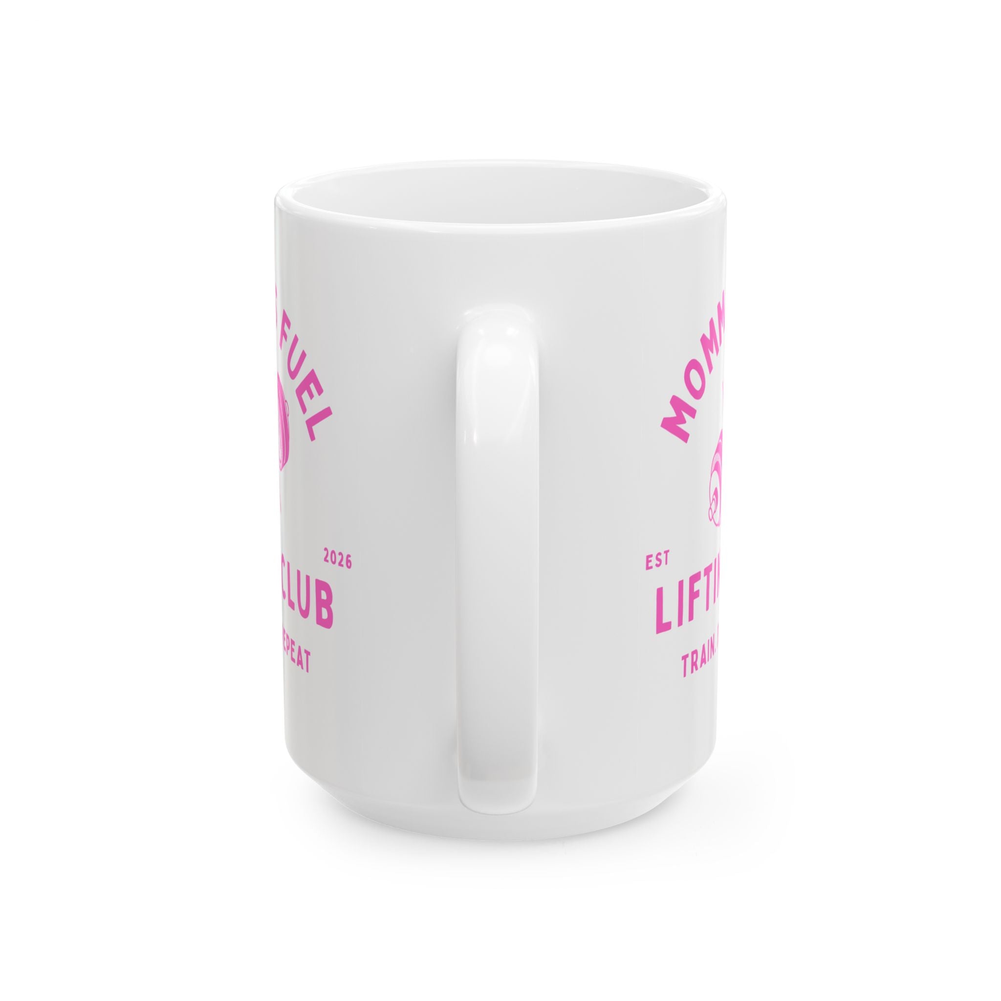 Fitness Mug — "Mom Fuel" Lifting Club Ceramic Coffee Mug (11oz & 15oz)