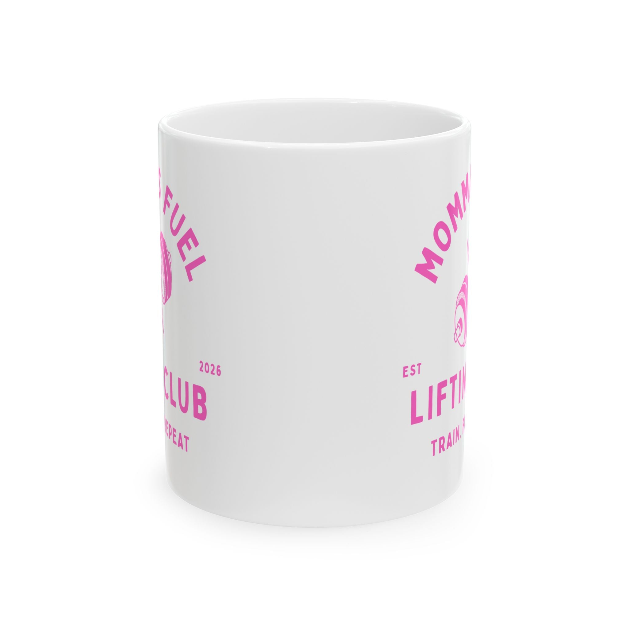 Fitness Mug — "Mom Fuel" Lifting Club Ceramic Coffee Mug (11oz & 15oz)