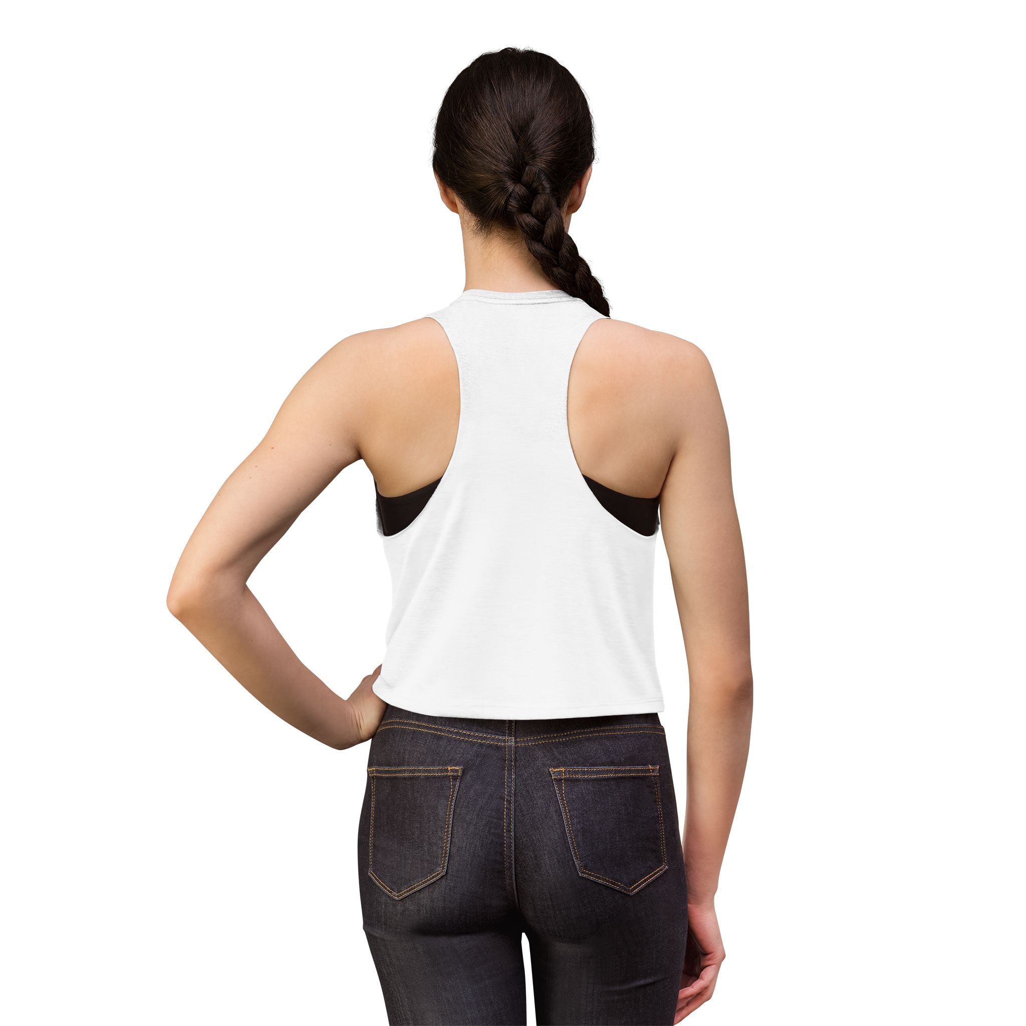 Momma's Fuel Lifting Club Crop Top — Women's Fitness Tank, "Train. Fail. Repeat."