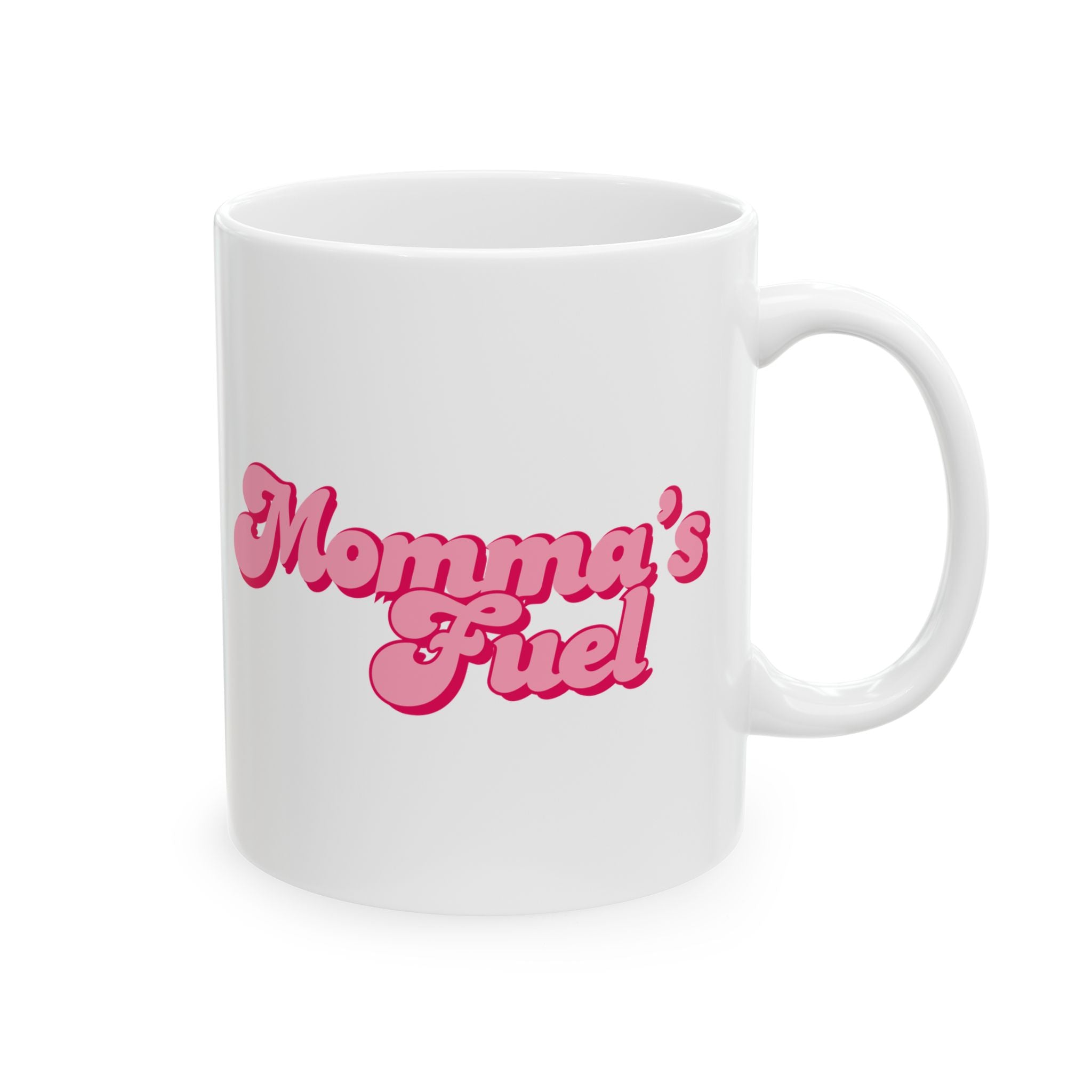 Momma's Fuel Ceramic Mug — Elegant & Cute Cup to Kickstart Morning for Moms (11oz & 15oz)