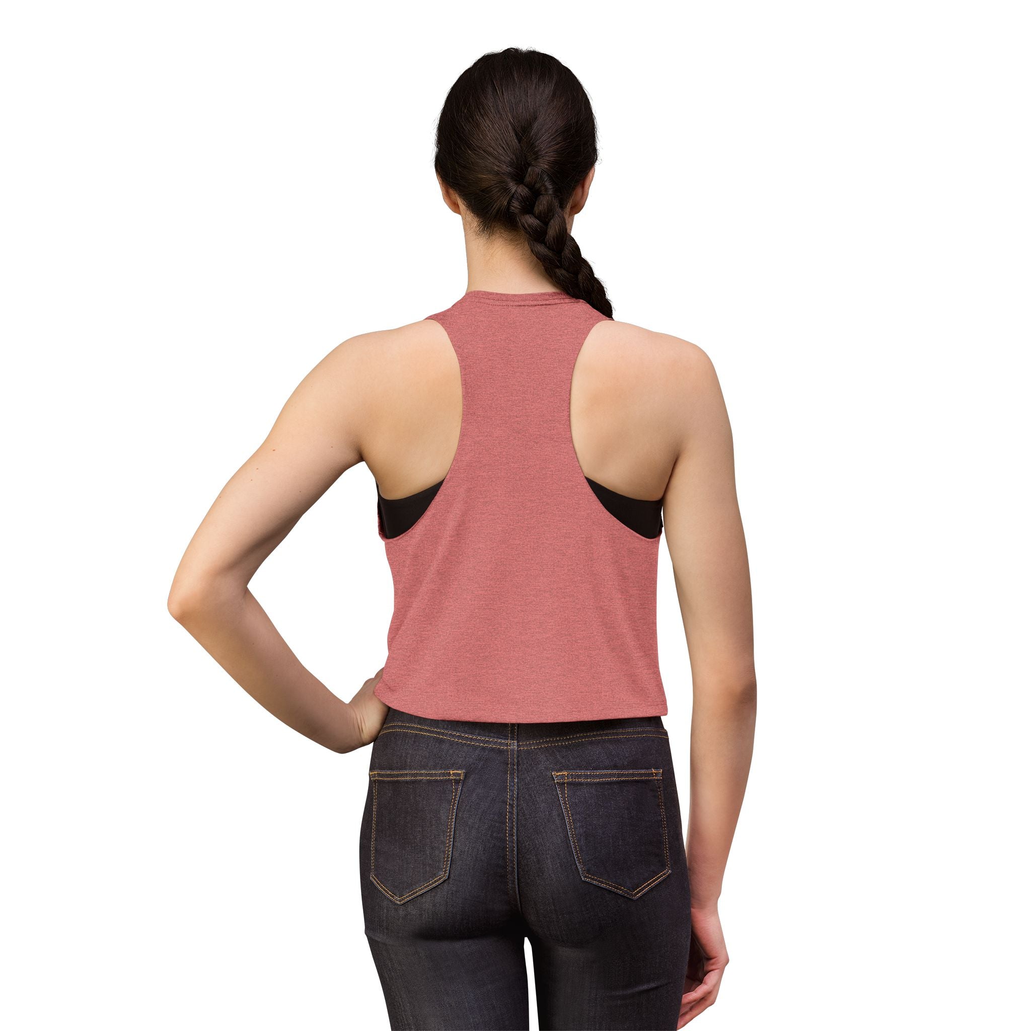 Momma's Fuel Lifting Club Crop Top — Women's Fitness Tank, "Train. Fail. Repeat."