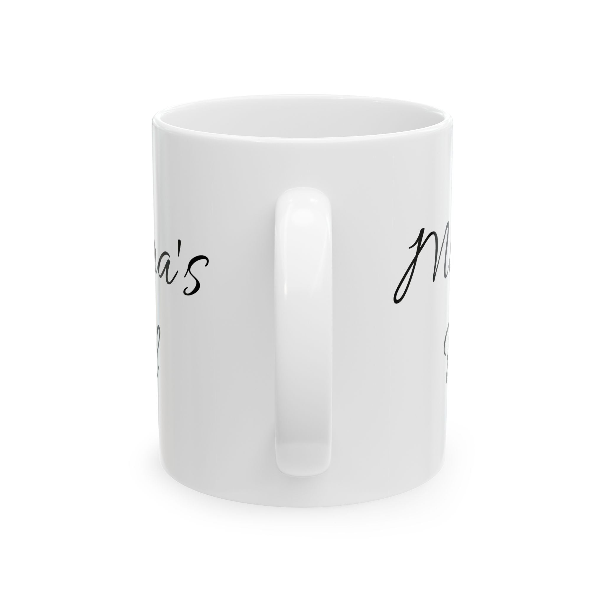 Mama’s Fuel Ceramic Mug — Script Typography Coffee Cup (11oz, 15oz)