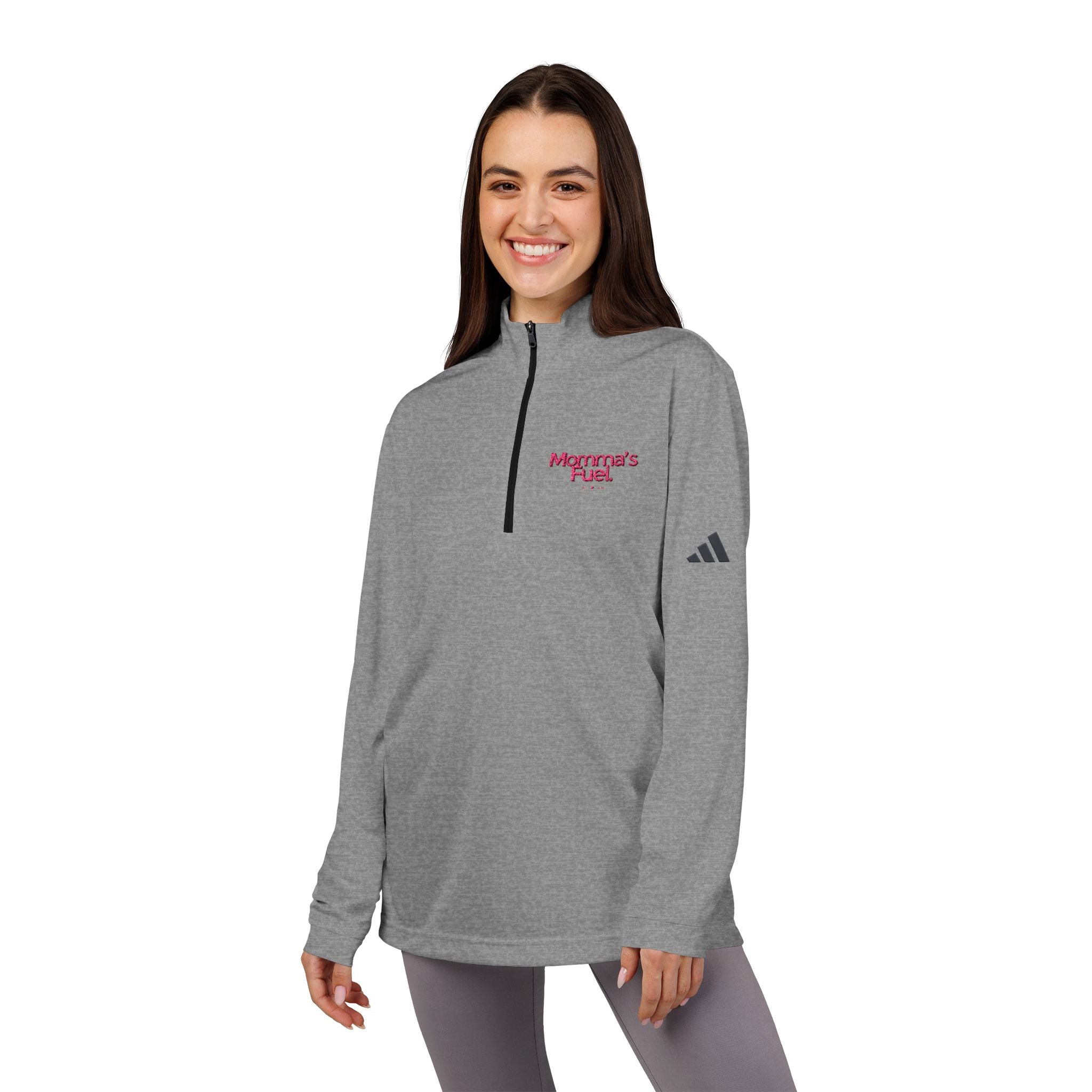 Momma's Fuel Embroidered Quarter-Zip Pullover