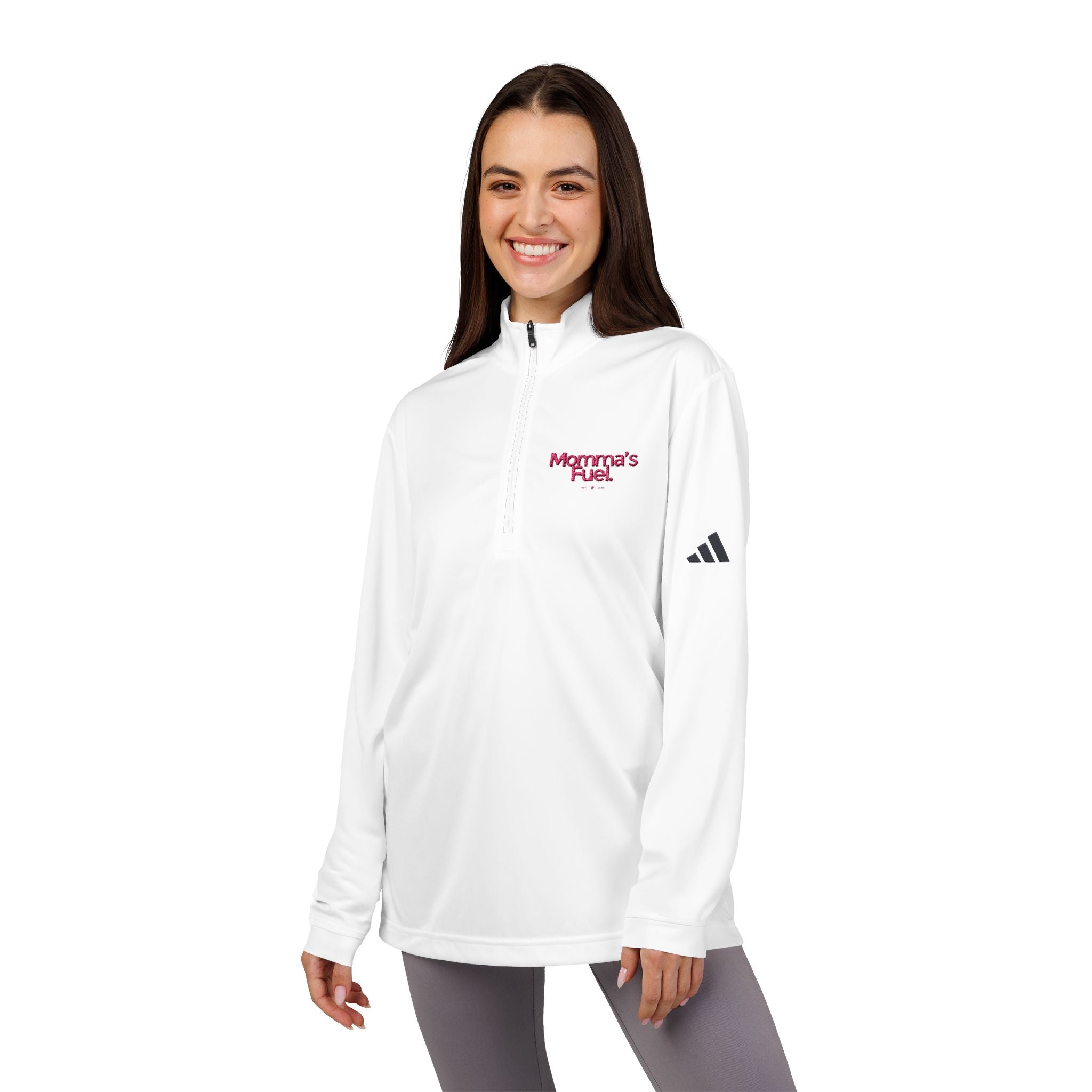 Momma's Fuel Embroidered Quarter-Zip Pullover